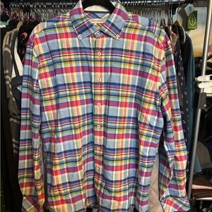 James Campbell Colorful Plaid Button Down Shirt